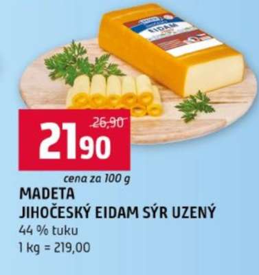 MADETA JIHOČESKÝ EIDAM SÝR UZENÝ