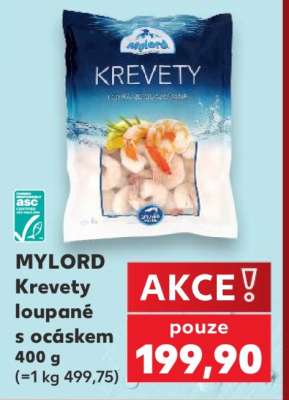 MYLORD Krevety loupané s ocáskem 400 g