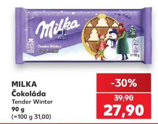 MILKA Čokoláda Tender Winter