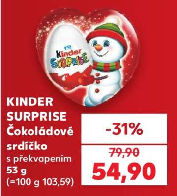 KINDER SURPRISE Čokoládové srdíčko