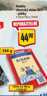 Madeta Jihočeský eidam 30 plátky
