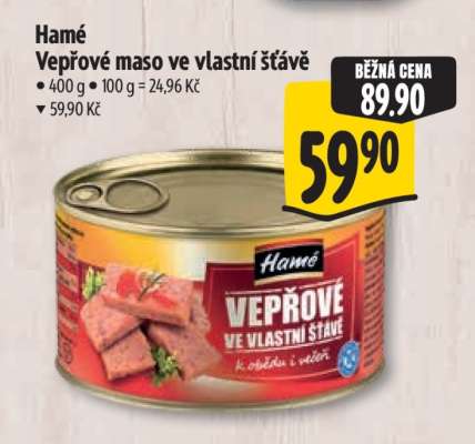Hamé Vepřové maso ve vlastní šťávě