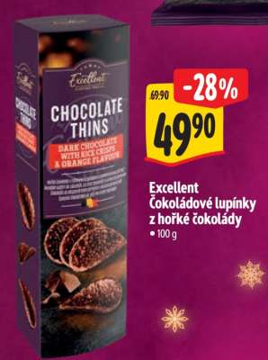 Excellent Čokoládové lupínky z hořké čokolády