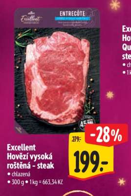 Excellent Hovězí vysoká roštěná - steak