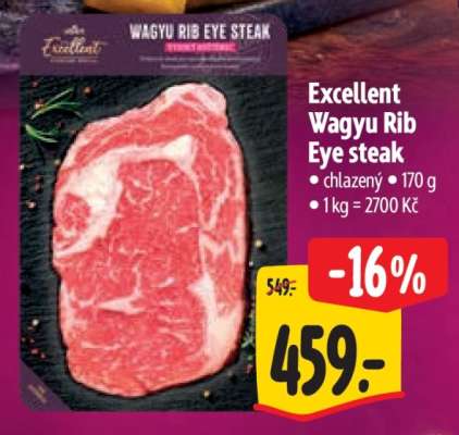 Excellent Wagyu Rib Eye steak