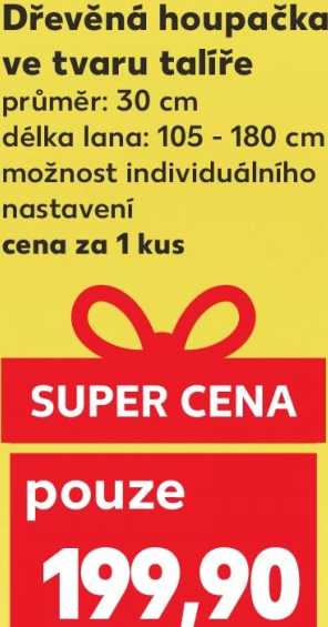 Dřevěná houpačka ve tvaru talíře