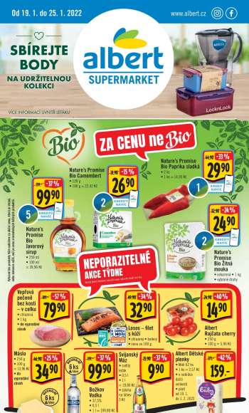 Leták Albert Supermarket - 19.1.2022 - 25.1.2022.