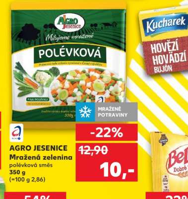 AGRO JESENICE Mražená zelenina polévková směs 350 g (=100 g 2,86)