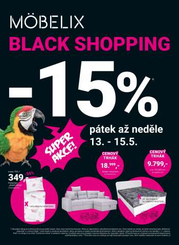 Leták MÖBELIX - 15% BLACK SHOPPING