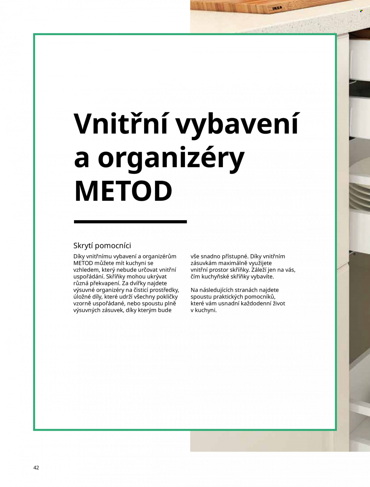 Leták IKEA - Produkty v akci - Metod. Strana 42.