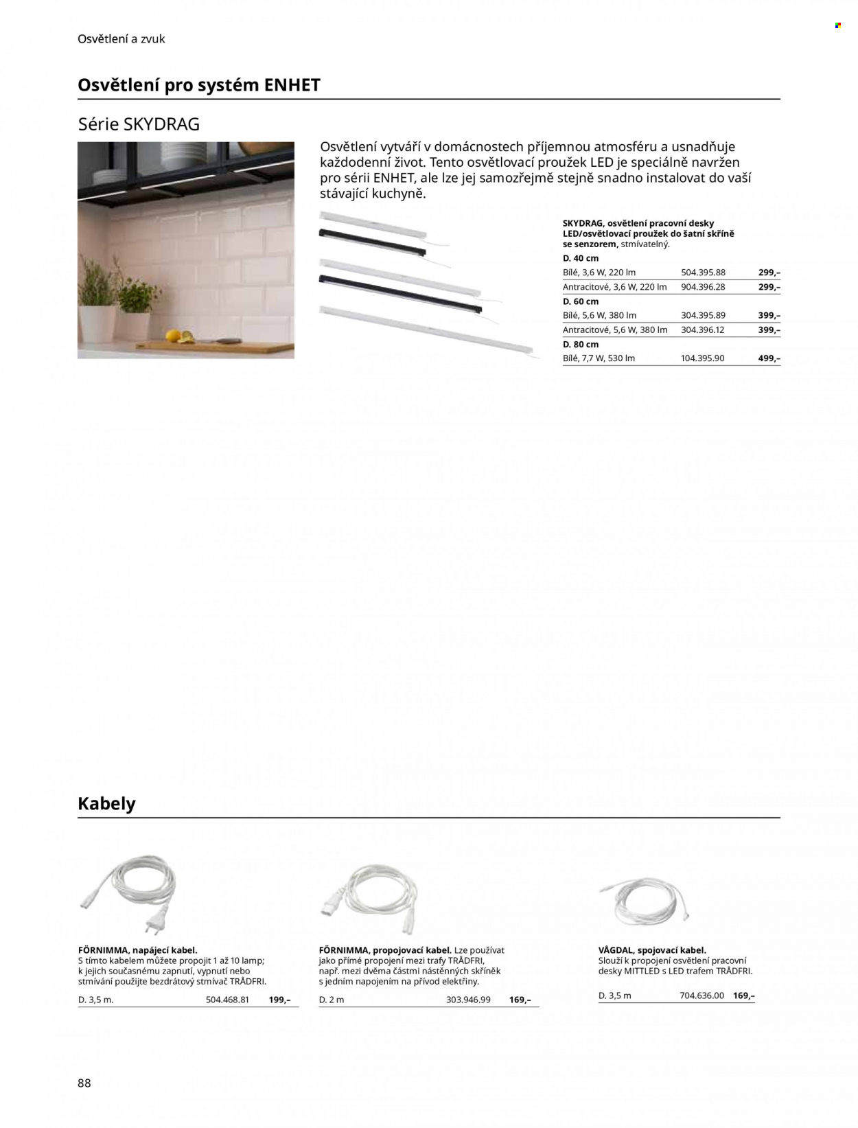 Leták IKEA - Produkty v akci - pracovní deska, skříň. Strana 88.