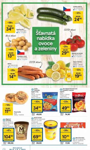 Leták TESCO supermarket - 29.6.2022 - 5.7.2022.