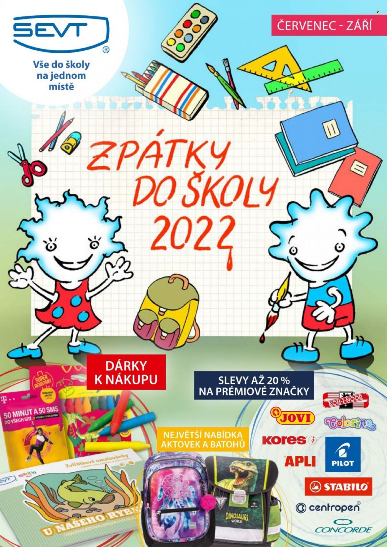 Leták SEVT - 1. 7. 2022 - 30. 9. 2022. Strana 1.