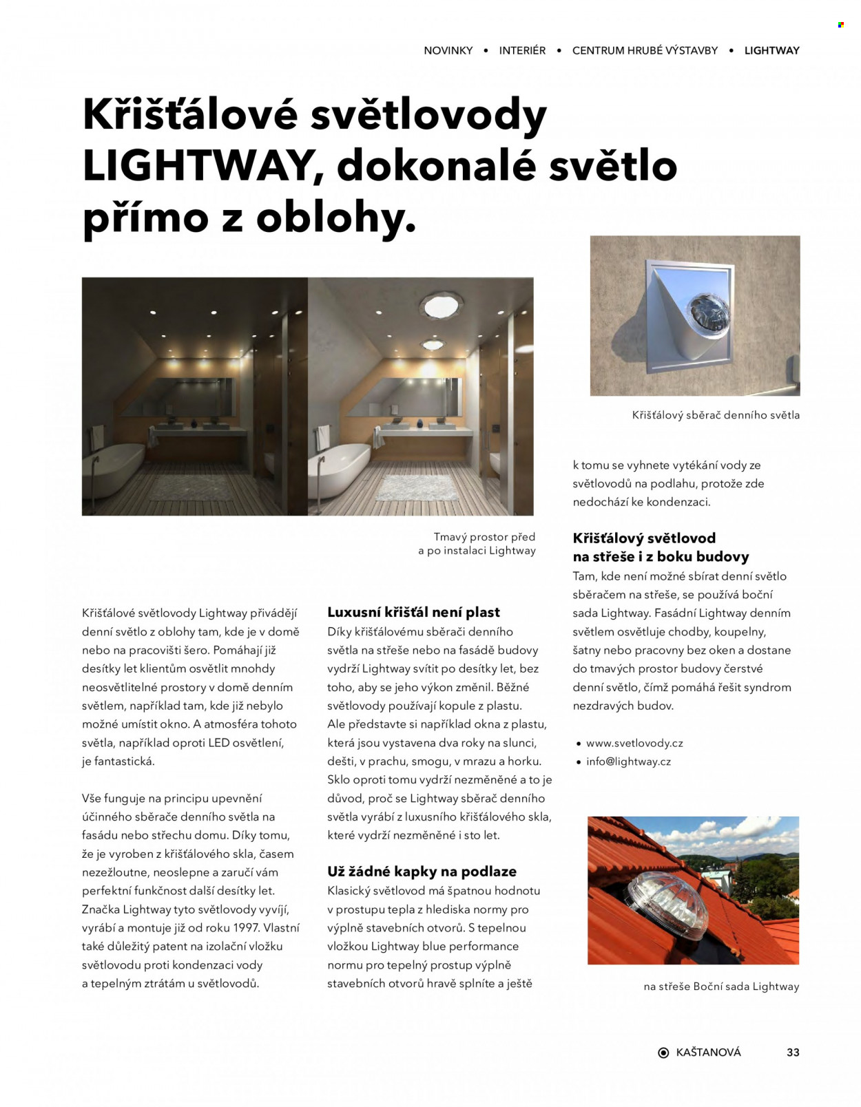 thumbnail - Leták Keraservis - Produkty v akci - světlovod. Strana 33.