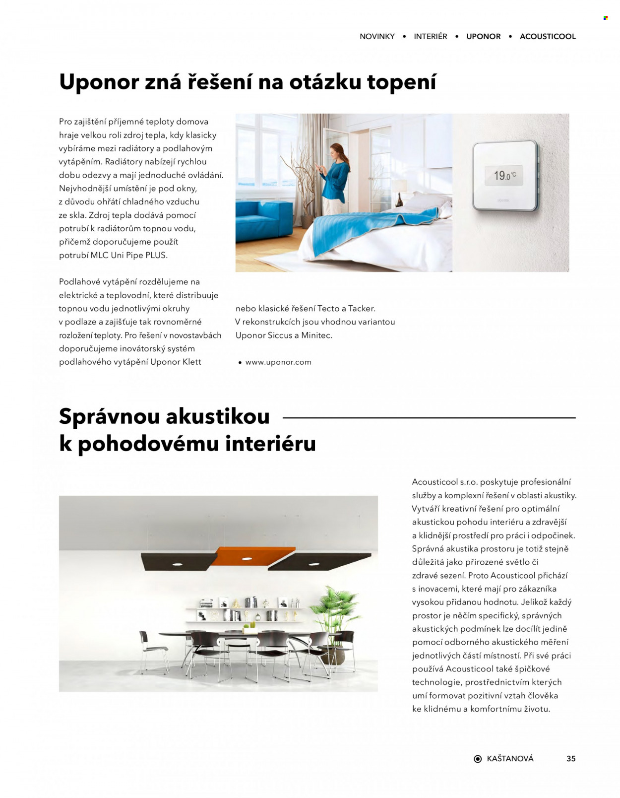 thumbnail - Leták Keraservis - Produkty v akci - podlahové vytápění, otopné těleso. Strana 35.
