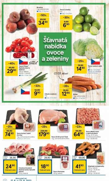 Leták TESCO supermarket - 17.8.2022 - 23.8.2022.