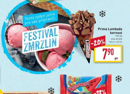 Prima Lambada kornout 115 ml více druhů 100 ml = 6,87 Kč