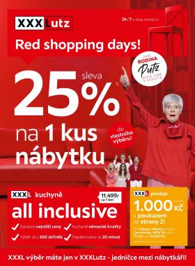 XXXLutz - Red Shopping Days - sleva 25 % na 1 kus nábytku