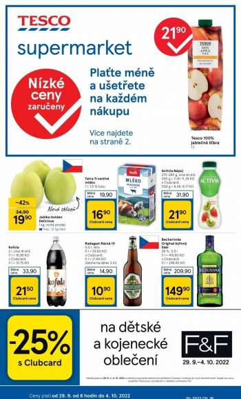 Letáky TESCO supermarket Praha