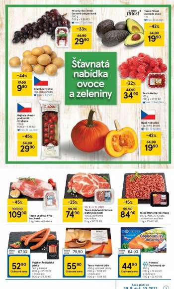 Leták TESCO supermarket - 29.9.2022 - 4.10.2022.