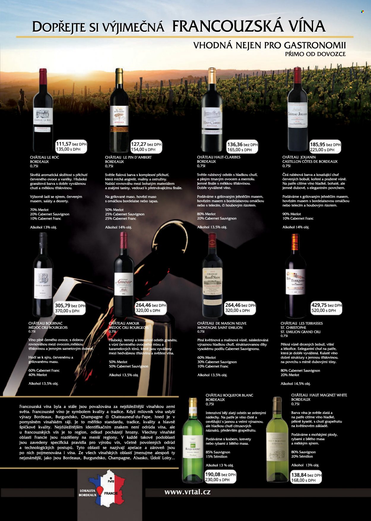thumbnail - Leták Vrtal - Produkty v akci - alkohol, červené víno, champagne, Bordeaux, víno. Strana 2.