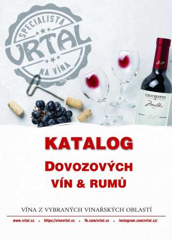 Leták Vrtal - Katalog dovozových vín a rumů