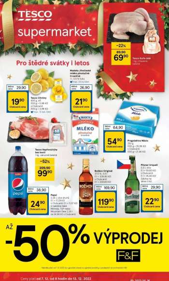 Leták TESCO supermarket - Pro štědré svátky i letos