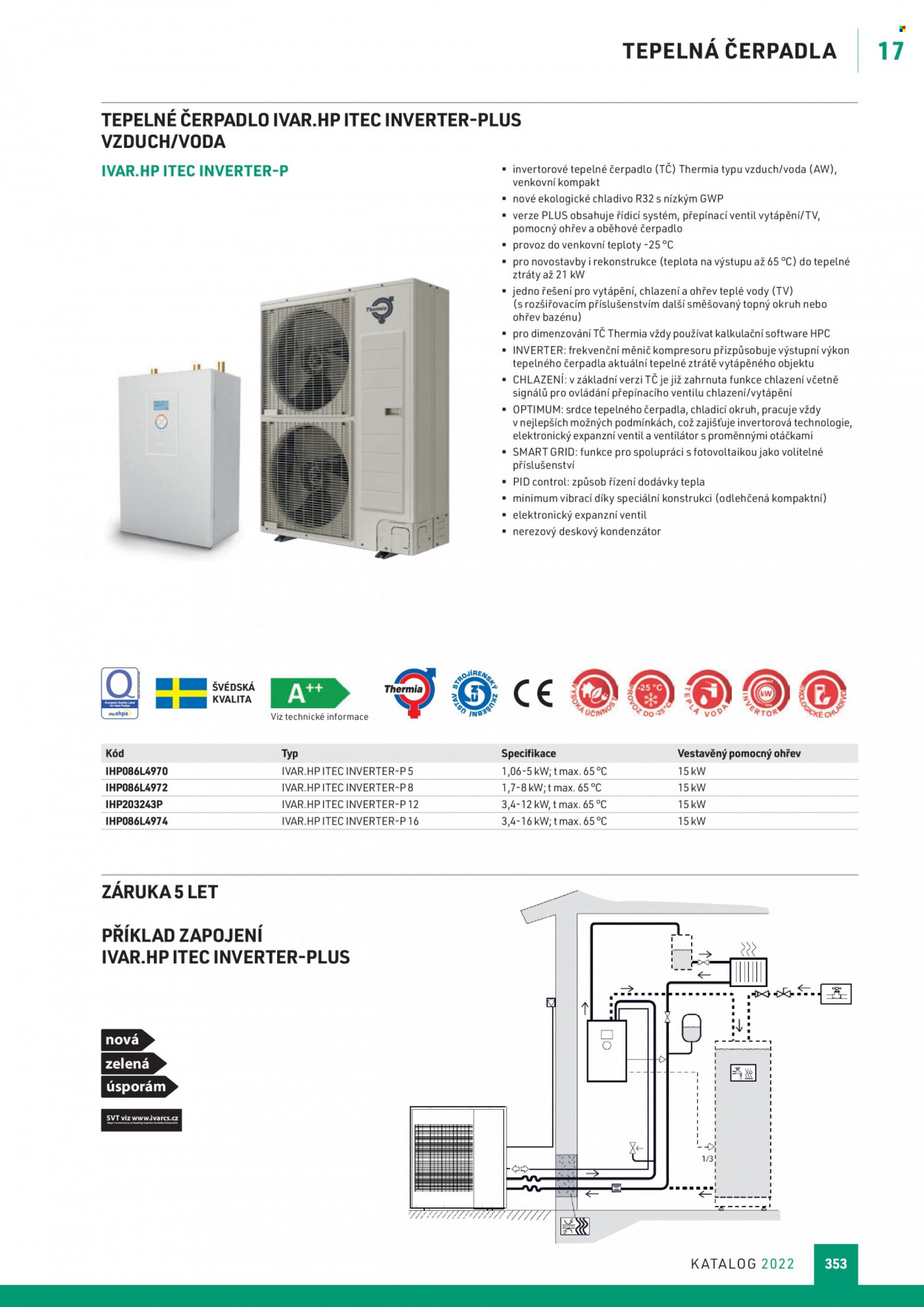 thumbnail - Leták IVAR CS - Produkty v akci - ventilátor, tepelné čerpadlo. Strana 354.