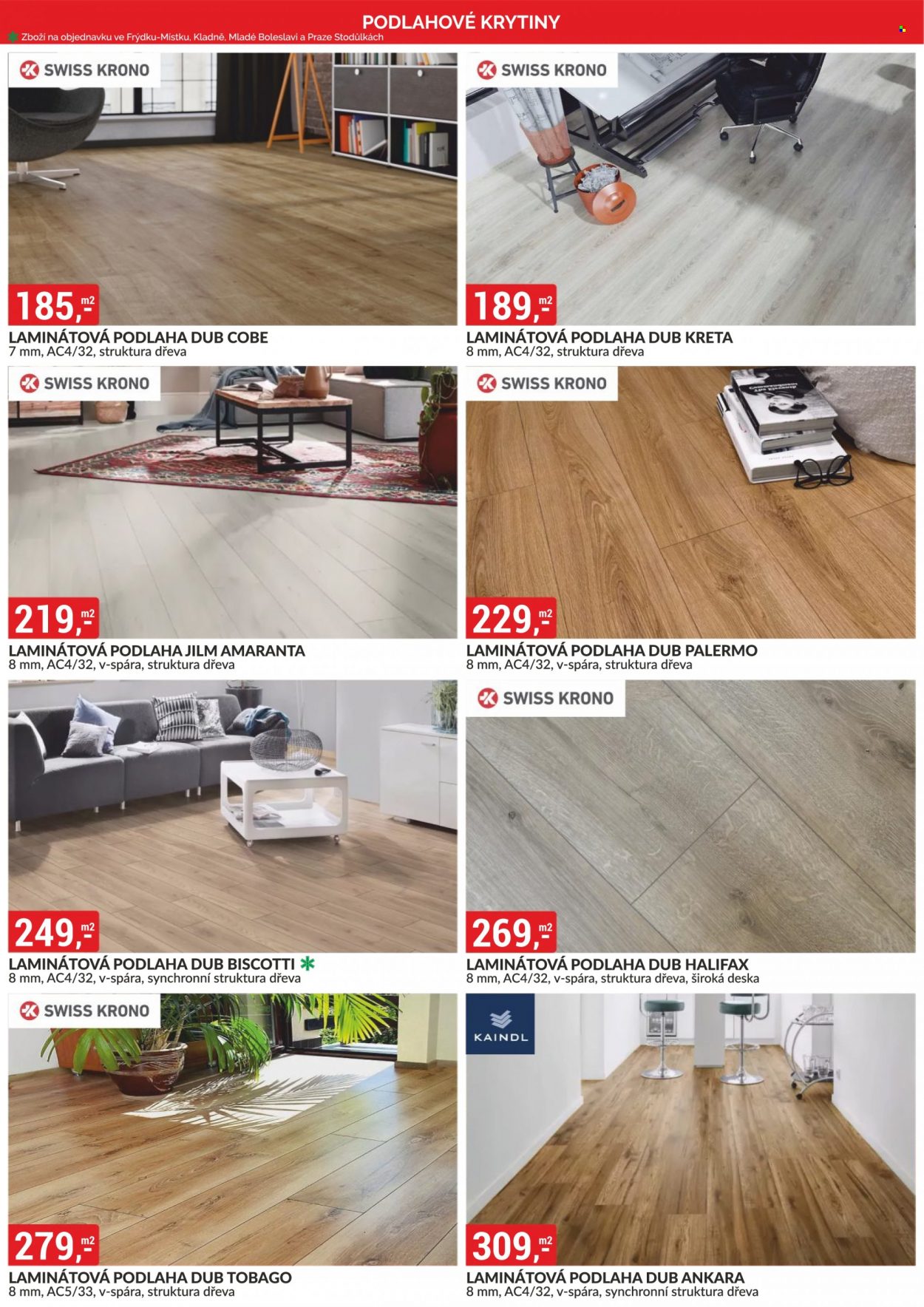 Leták Baumax - 27.12.2022 - 31.1.2023 - Produkty v akci - deska, podlahové krytiny, podlaha, laminátová podlaha. Strana 7.