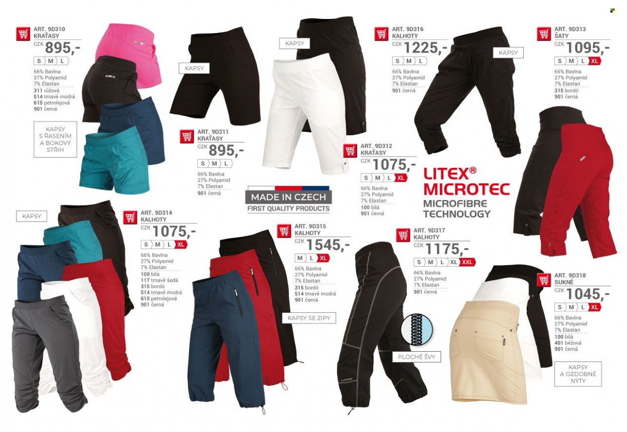 thumbnail - Leták Litex - Produkty v akci - kalhoty, kraťasy, šaty, sukně. Strana 103.