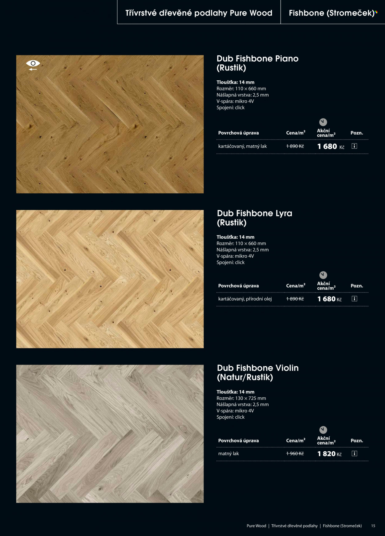 thumbnail - Leták Floor Forever - Produkty v akci - podlaha, dřevěná podlaha. Strana 15.