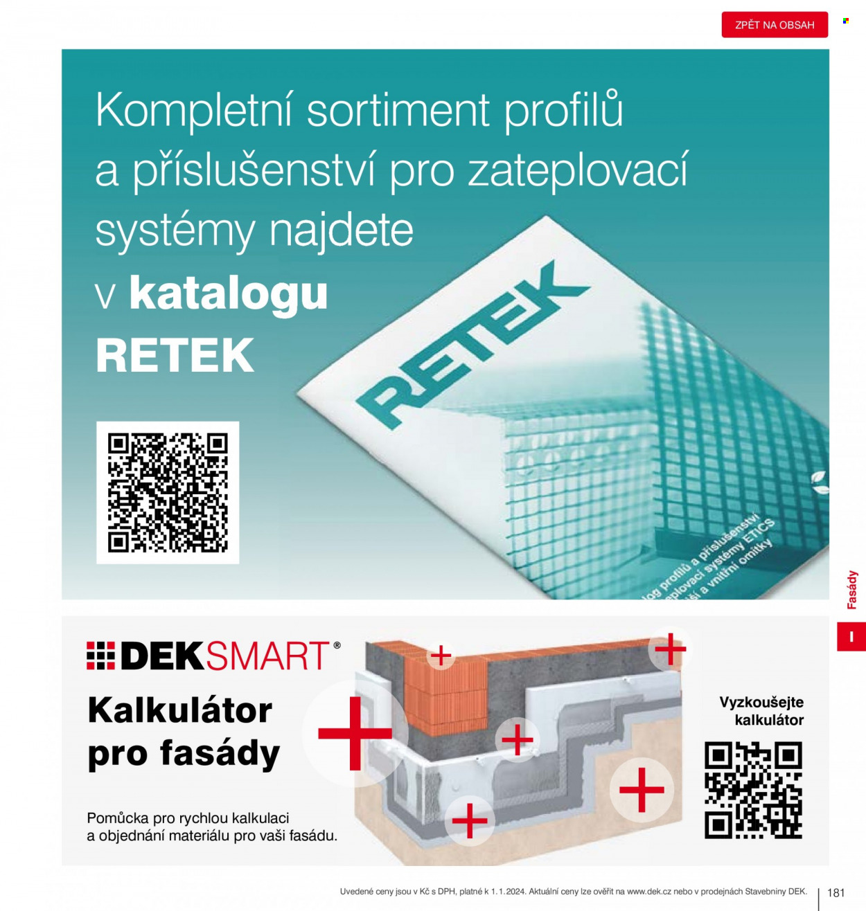 thumbnail - Leták DEK - Produkty v akci - kalkulačka. Strana 183.