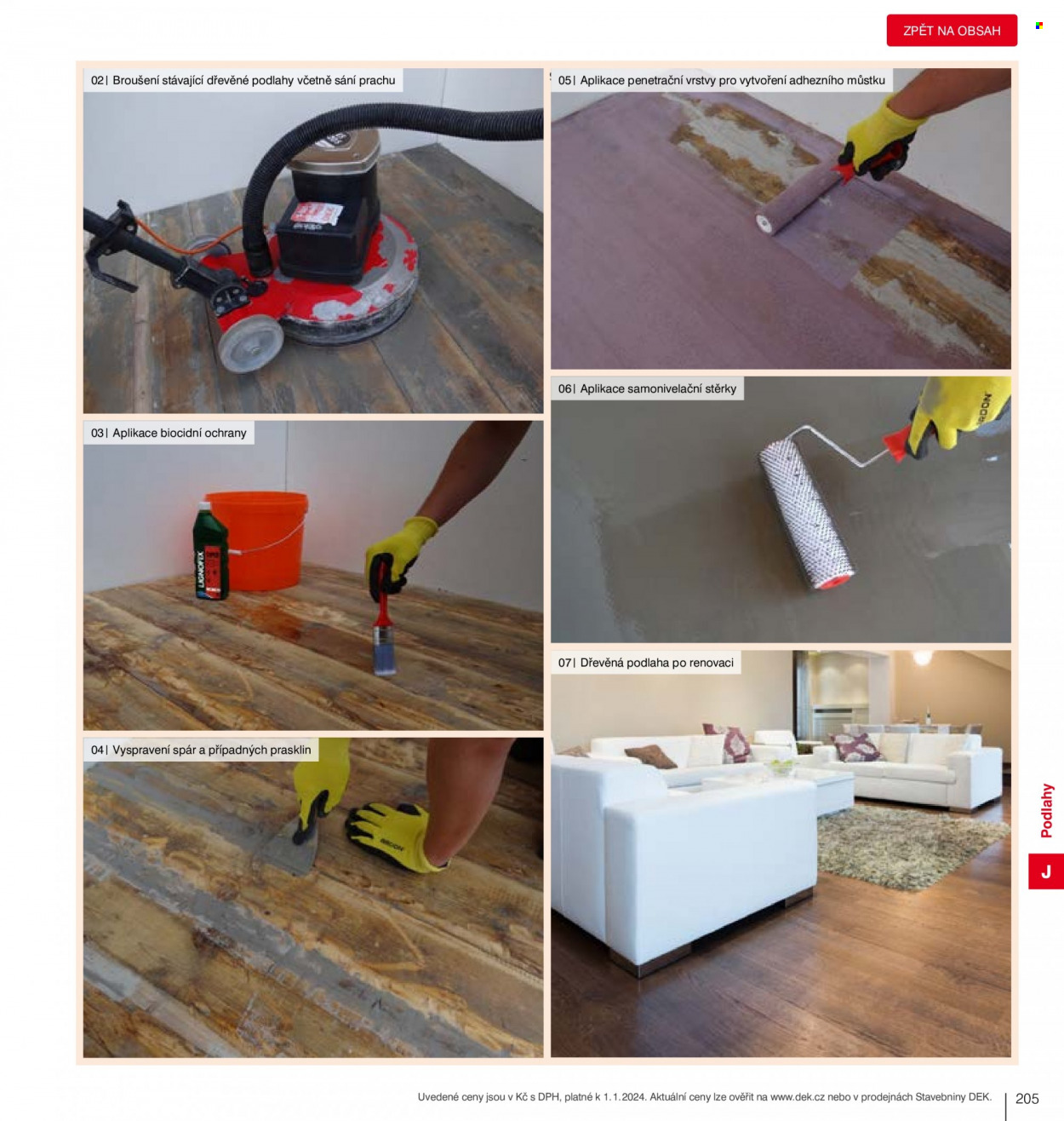 thumbnail - Leták DEK - Produkty v akci - podlaha, dřevěná podlaha. Strana 207.