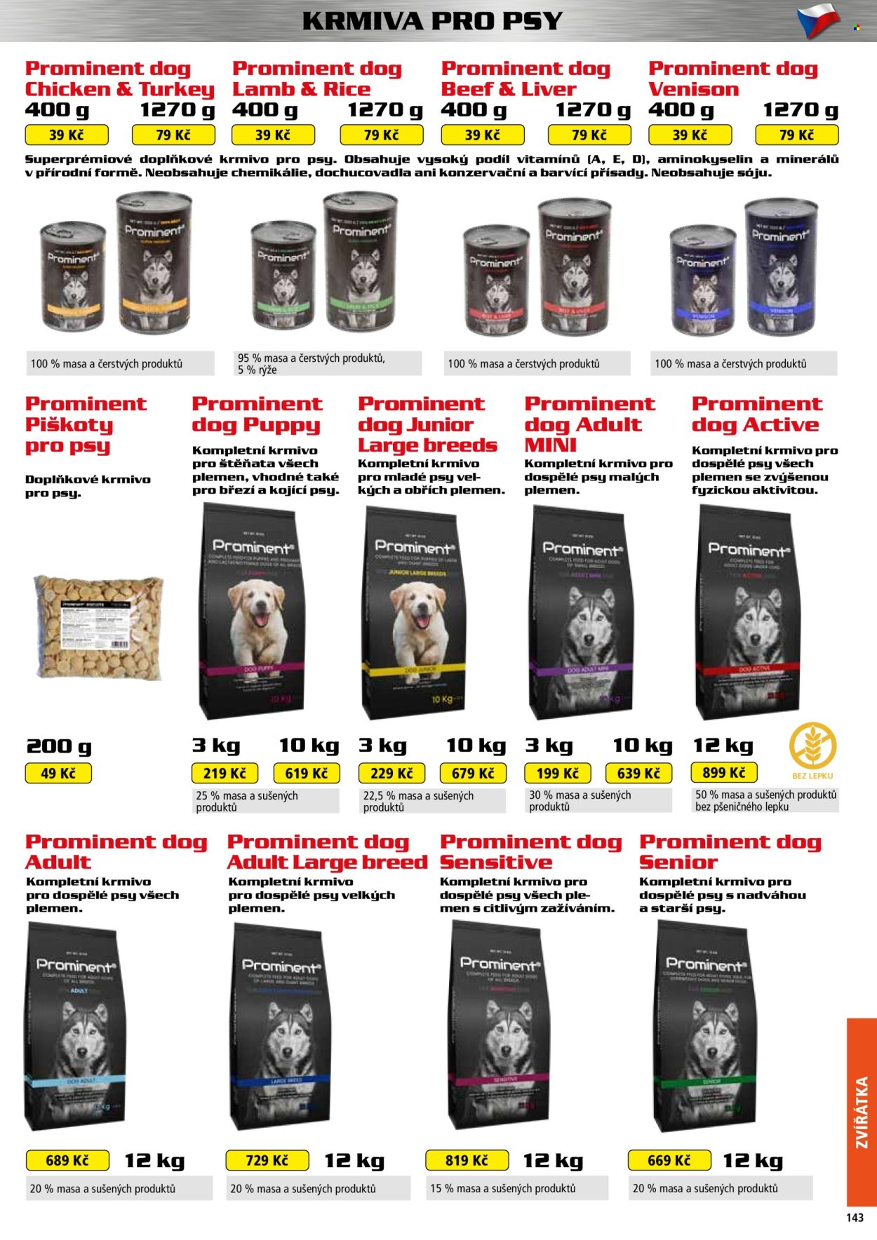 thumbnail - Leták Hecht - 19.2.2024 - 28.2.2025 - Produkty v akci - doplňkové krmivo, kompletní krmivo, krmivo, krmivo pro psy, piškoty pro zvířata. Strana 143.