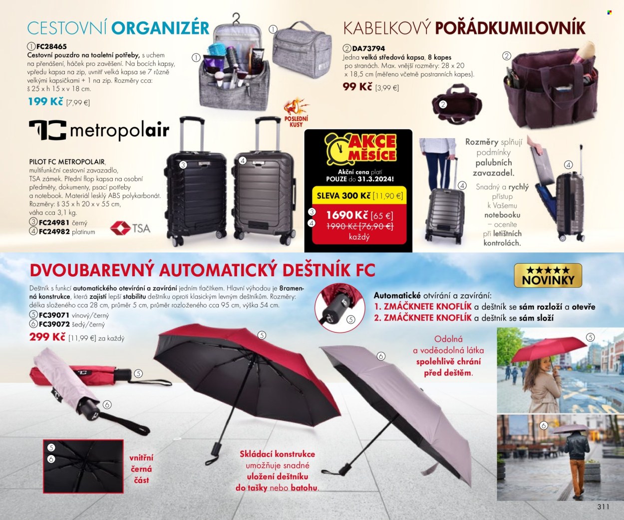 thumbnail - Leták Dedra - 23.2.2024 - 24.5.2024 - Produkty v akci - organizér, Pilot, penál, kancelářské potřeby, háček, taška, deštník, knoflík, látka. Strana 11.