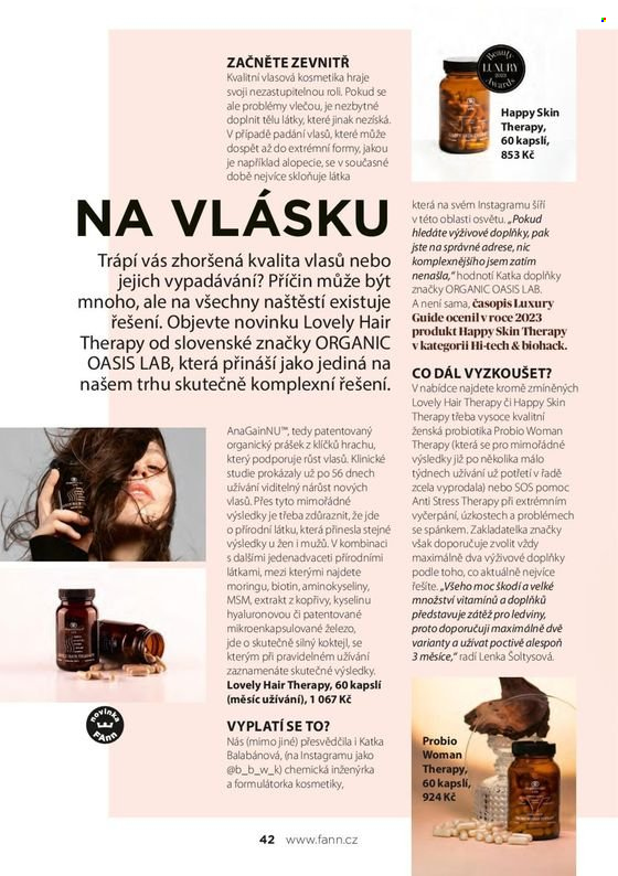 thumbnail - Leták FAnn parfumerie - 1.3.2024 - 30.5.2024 - Produkty v akci - vlasová kosmetika, železo, probiotika. Strana 44.