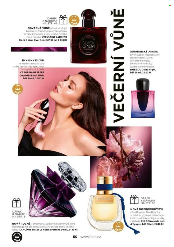 thumbnail - Leták FAnn parfumerie - 1.3.2024 - 30.5.2024 - Produkty v akci - Lancôme, parfém, Yves Saint Laurent, Chloé, parfémová voda. Strana 52.