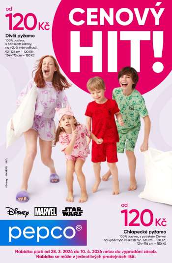 thumbnail - Leták PEPCO - Dětská pyžama Disney