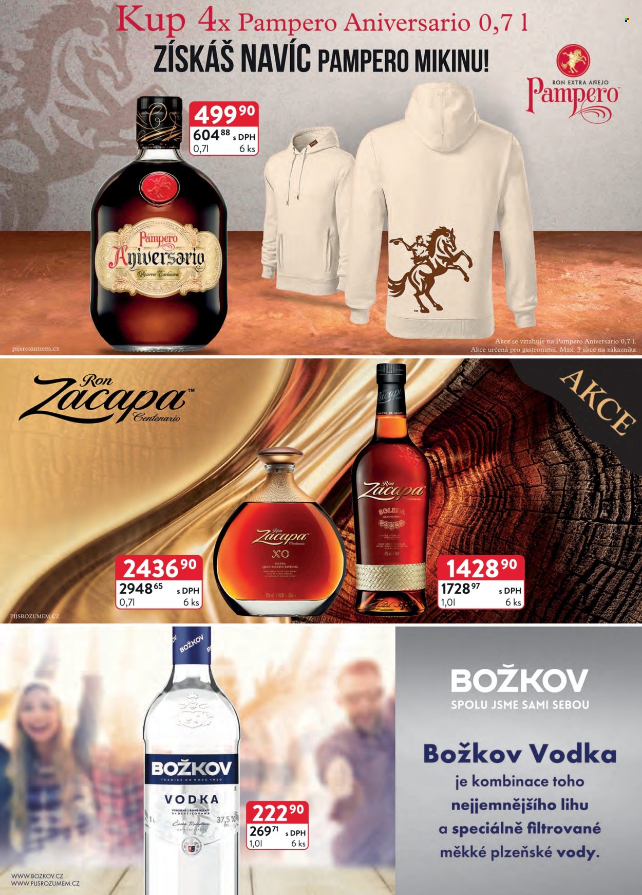 thumbnail - Leták Astur & Qanto velkoobchod - 1.4.2024 - 30.4.2024 - Produkty v akci - alkohol, vodka, rum, Božkov, Zacapa, Pampero. Strana 12.