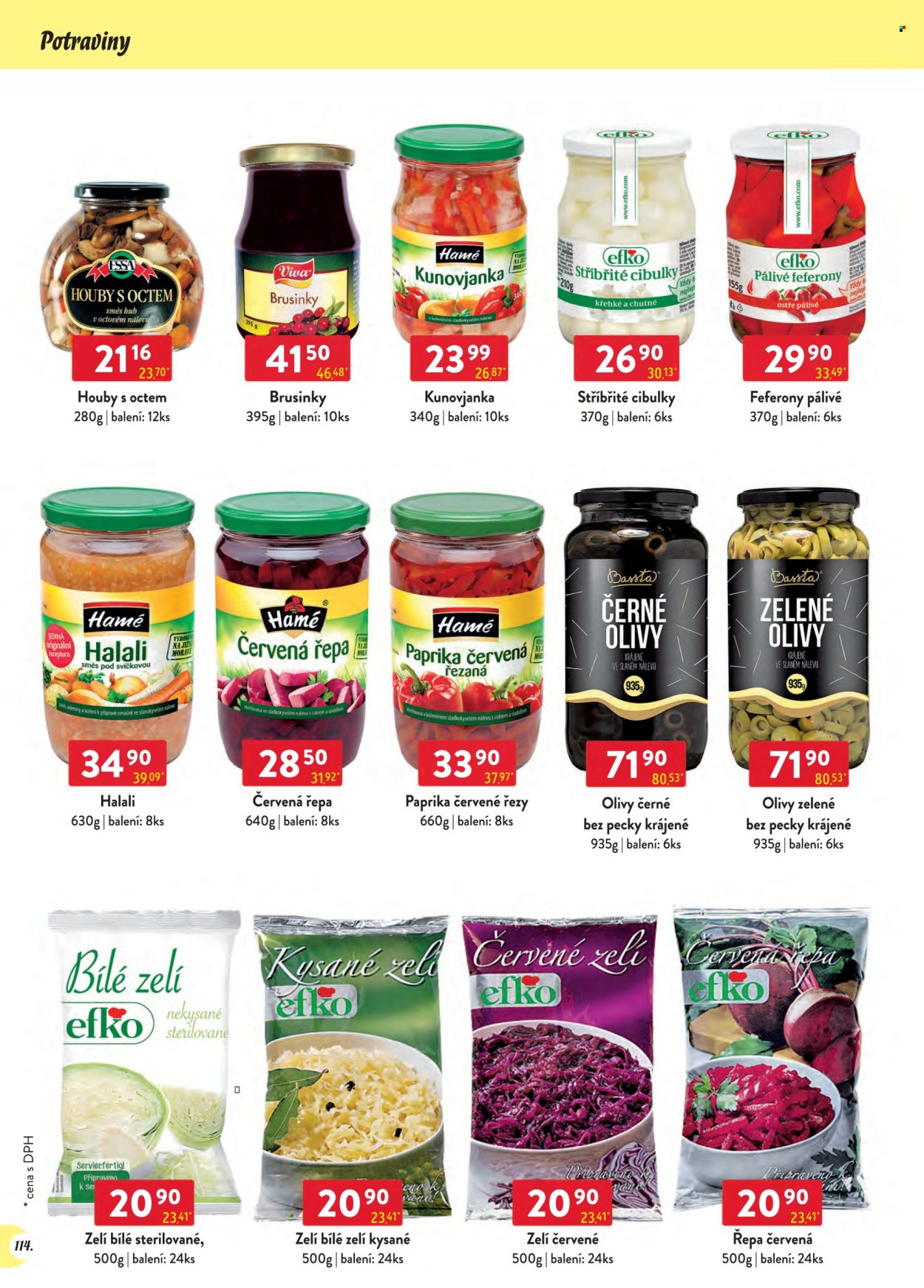 thumbnail - Leták Astur & Qanto velkoobchod - 1.4.2024 - 30.4.2024 - Produkty v akci - zelí bílé, řepa, zelí červené, cibulky, červená paprika, feferóny, olivy, olivy černé, olivy zelené, Hamé, Viva, ESSA, zeleninová směs, zelenina pod svíčkovou, směs hub, brusinky, efko, Halali, zelí sterilované, zelí kysané, Kunovjanka, paprika nakládáná, sterilovaná zelenina, nakládané cibulky, kořenící přípravek. Strana 114.