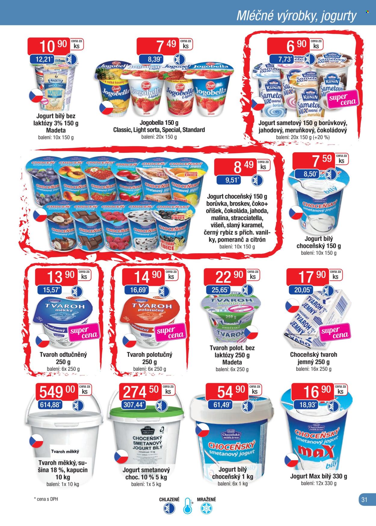 thumbnail - Leták Astur & Qanto velkoobchod - 1.4.2024 - 30.4.2024 - Produkty v akci - broskve, citróny, Choceňská mlékárna, tvaroh, Madeta, Zott, Kapucín, odtučněný tvaroh, polotučný tvaroh, měkký tvaroh, jogurt, bílý jogurt, Jogobella, smetanový jogurt, ovocný jogurt. Strana 31.