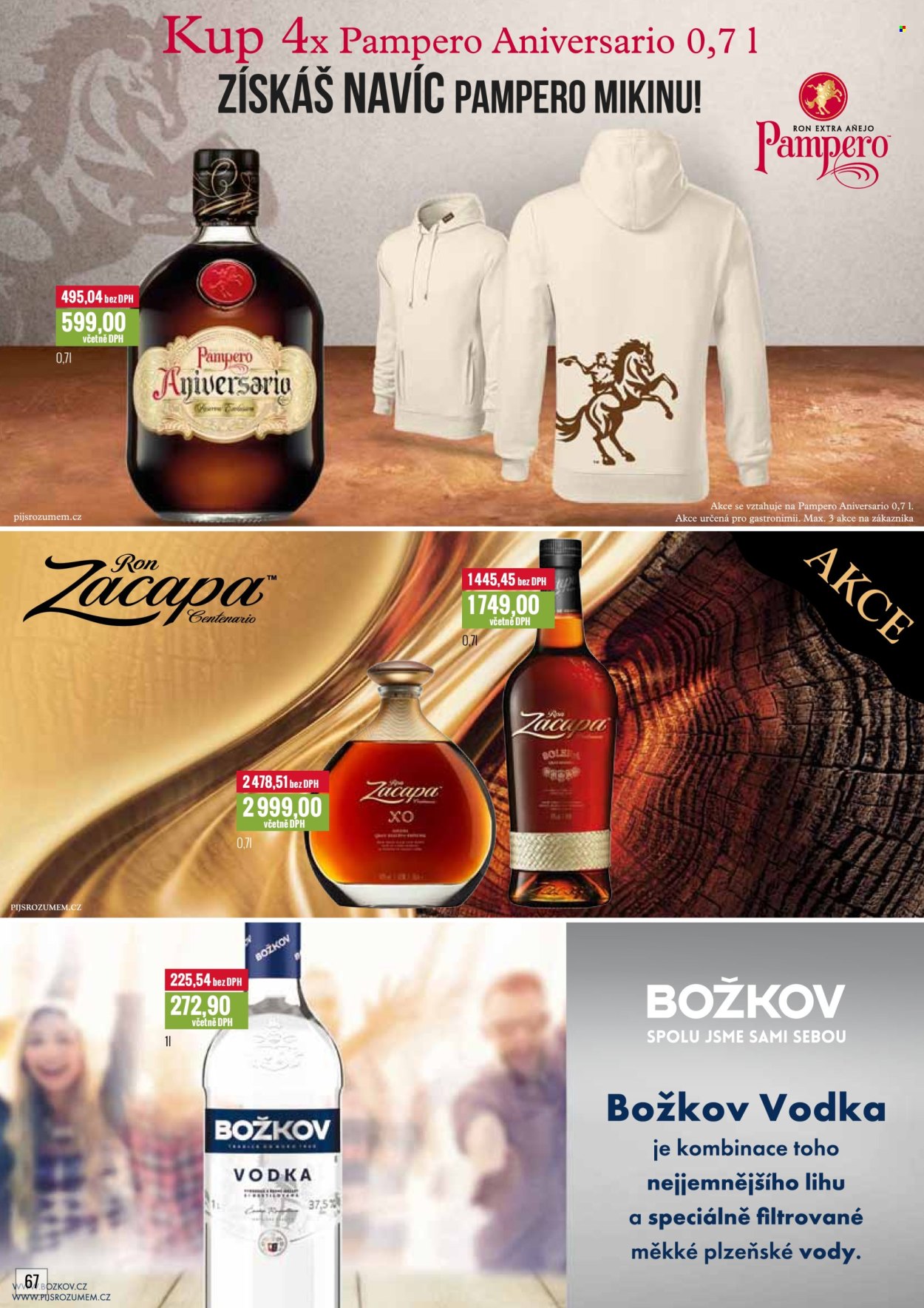 thumbnail - Leták Ratio - 1.4.2024 - 30.4.2024 - Produkty v akci - alkohol, vodka, rum, Božkov, Zacapa, Pampero. Strana 68.