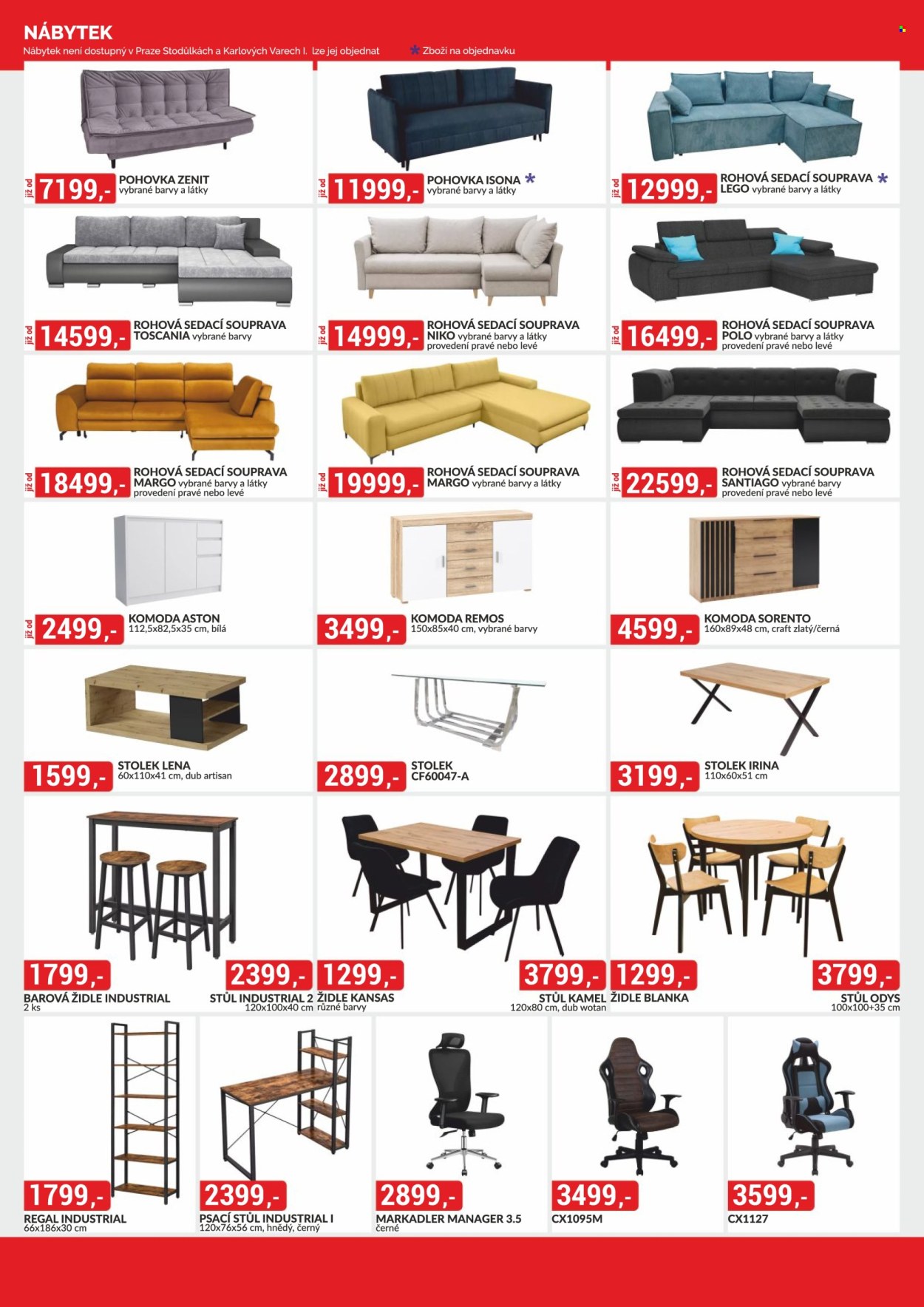 thumbnail - Leták Baumax - 2.4.2024 - 30.4.2024 - Produkty v akci - stůl, stolek, barová židle, židle, komoda, pohovka, sedací souprava, rohová sedací souprava, regál, psací stůl, Industrial. Strana 25.