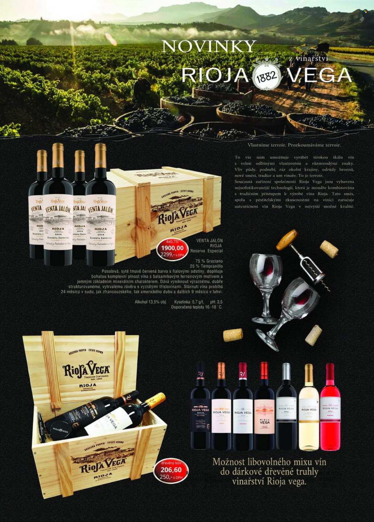 thumbnail - Leták Vrtal - Produkty v akci - AVE, RIO, alkohol, červené víno, víno, Tempranillo, Terroir. Strana 15.