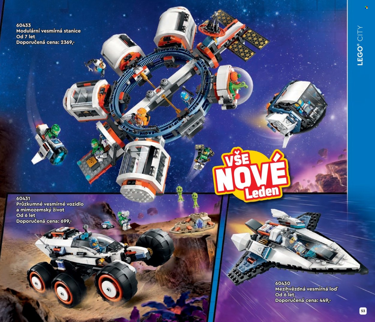 thumbnail - Leták Pompo - 1.1.2024 - 31.5.2024 - Produkty v akci - LEGO, LEGO City, stavebnice, vesmírná stanice. Strana 53.