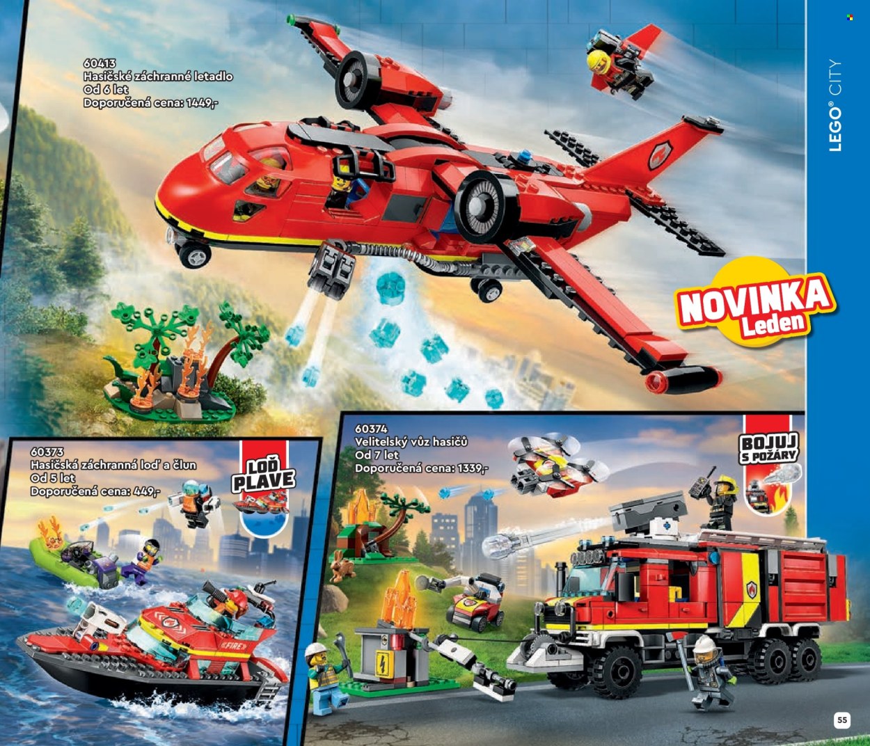 thumbnail - Leták Pompo - 1.1.2024 - 31.5.2024 - Produkty v akci - LEGO, LEGO City, stavebnice, letadlo, hračky. Strana 55.