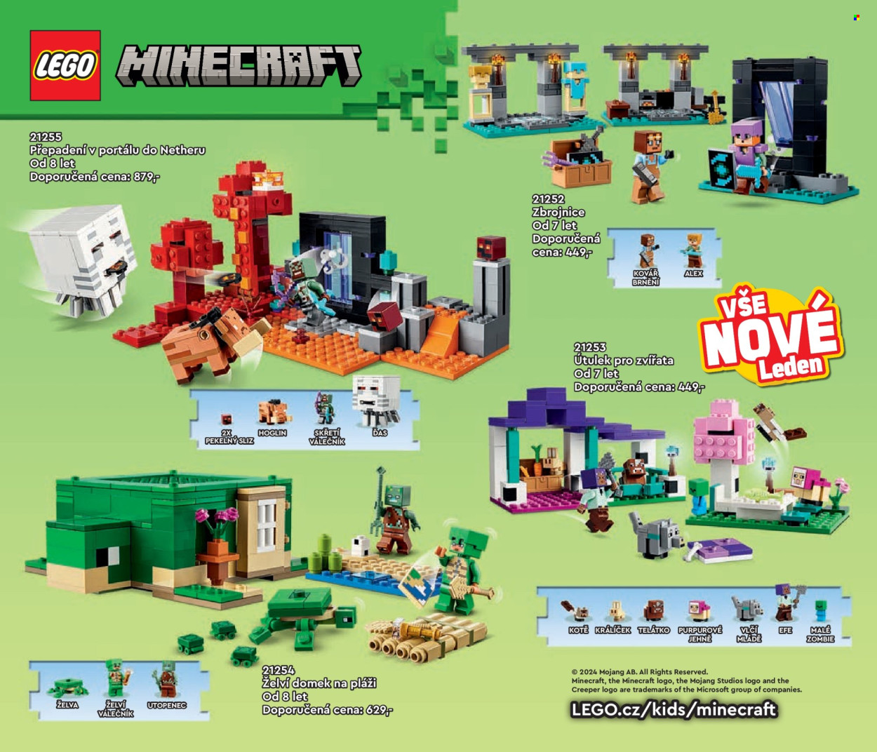 thumbnail - Leták Pompo - 1.1.2024 - 31.5.2024 - Produkty v akci - Alex, Minecraft, LEGO, LEGO Minecraft, sliz, stavebnice, králíček. Strana 86.