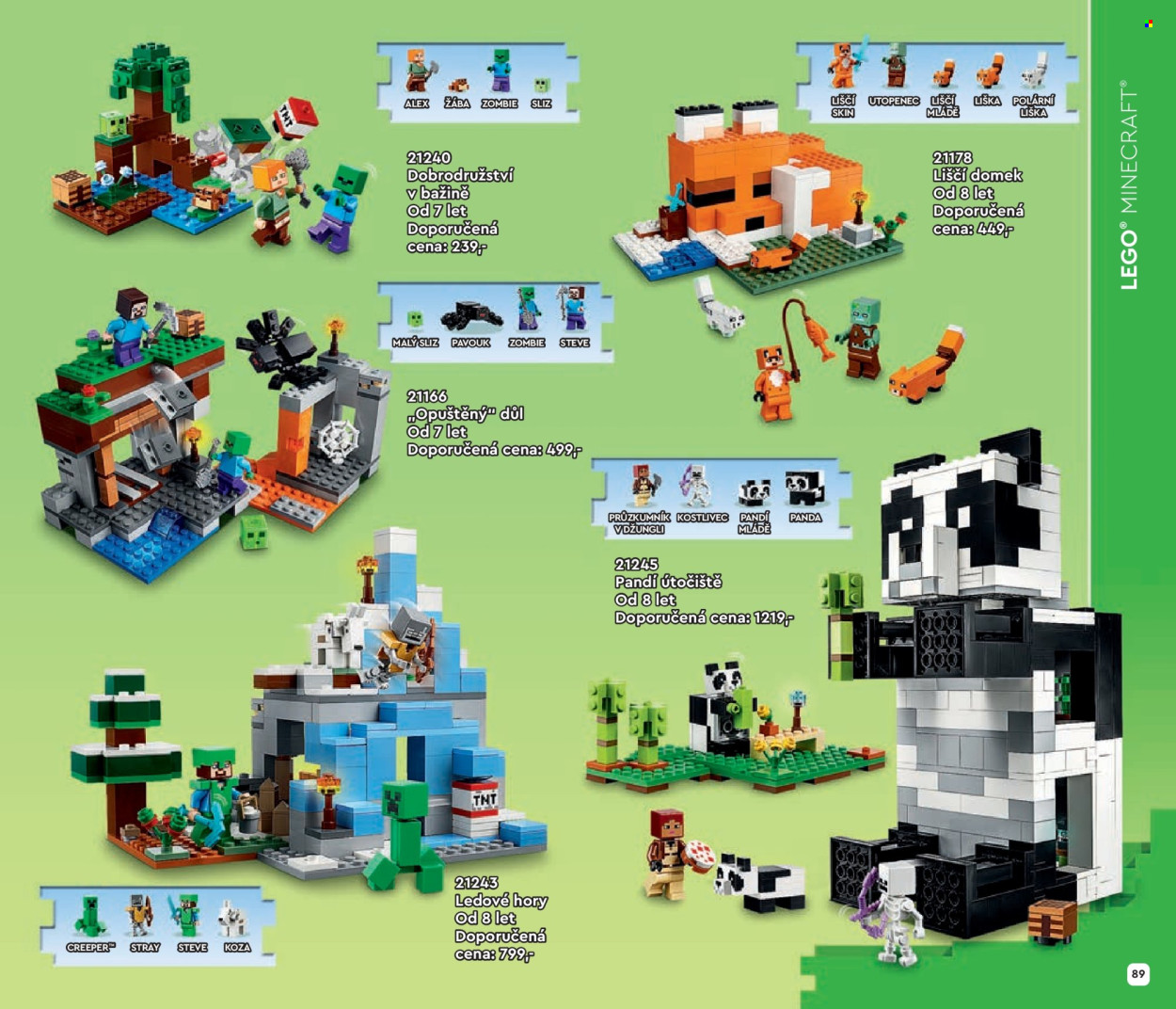 thumbnail - Leták Pompo - 1.1.2024 - 31.5.2024 - Produkty v akci - Alex, Minecraft, LEGO, LEGO Minecraft, sliz, stavebnice. Strana 89.