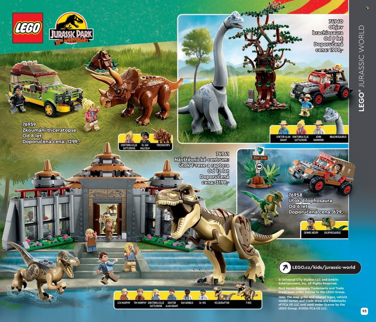 thumbnail - Leták Pompo - 1.1.2024 - 31.5.2024 - Produkty v akci - Jurassic World, LEGO, stavebnice, T-Rex. Strana 93.
