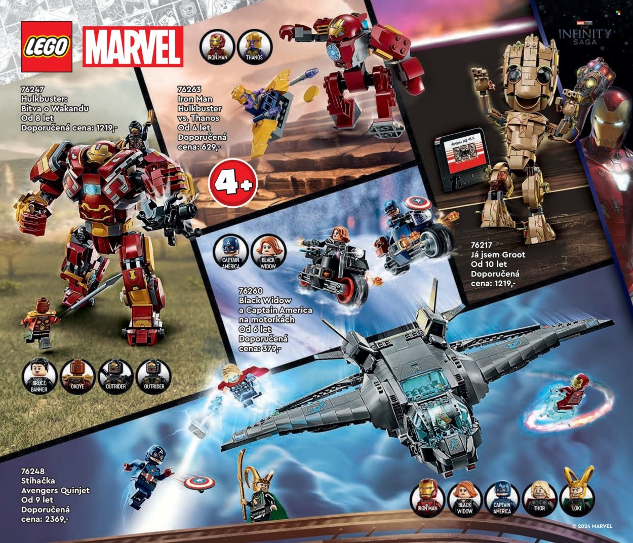 thumbnail - Leták Pompo - 1.1.2024 - 31.5.2024 - Produkty v akci - LEGO, stavebnice, Avengers, Marvel. Strana 106.